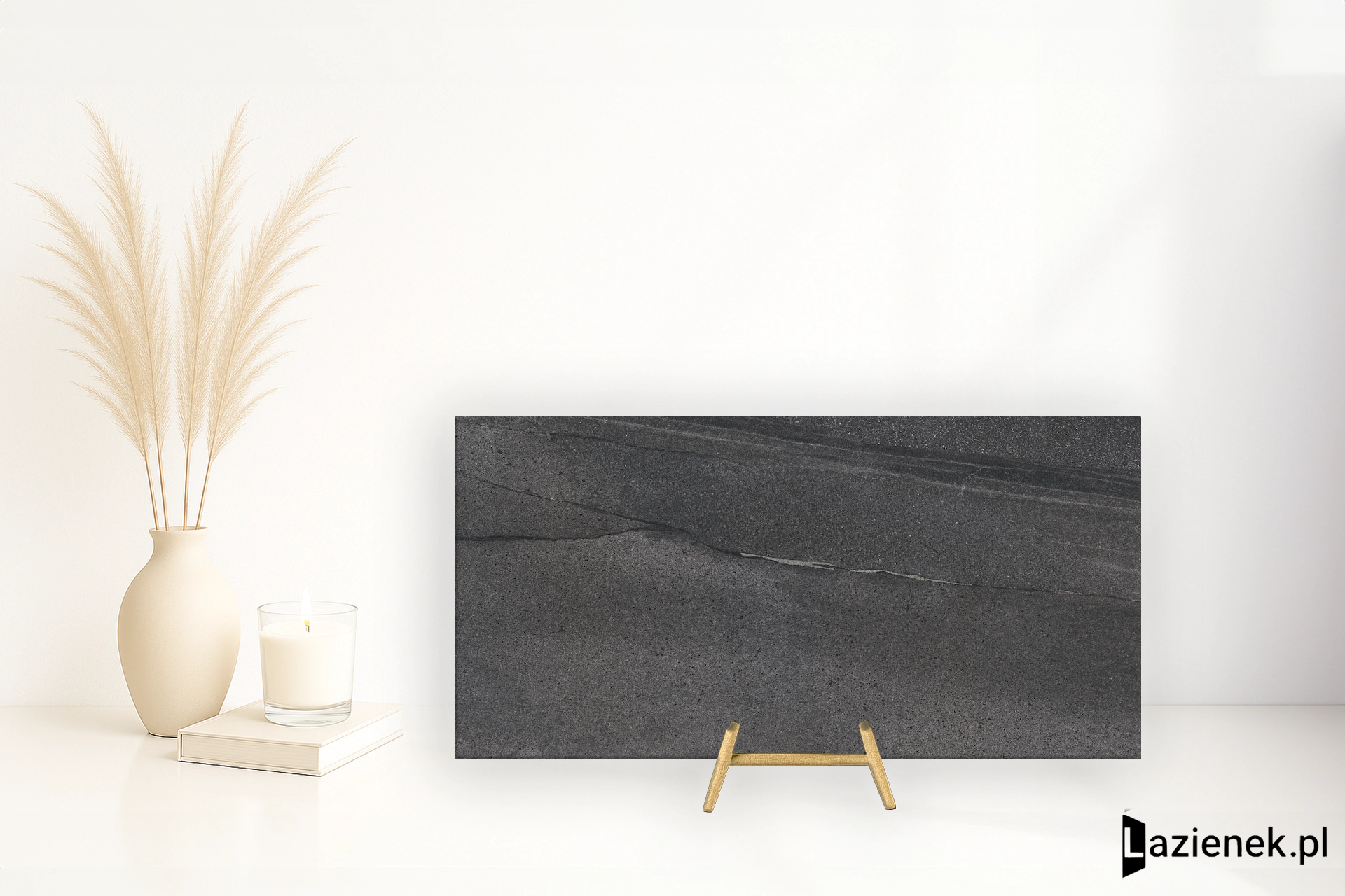 Graniti Fiandre Pietra Di Basalto Active Nero antybakteryjna 60x120 cm gr. 9 mm - płytka rektyfikowana / IAS892223